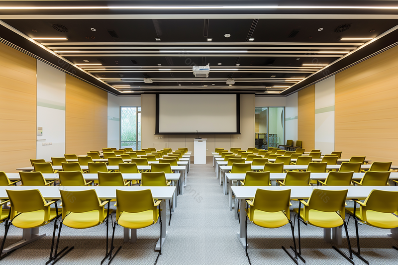 黄色宽敞明亮的会议室报告厅教室环境摄影背景,高清,摄影图,摄影图片,图片大全,摄影图免费下载